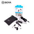 BOYA BY-M1 Mini Microfone com fio de lapela com fio de lapela e microfone para iphone